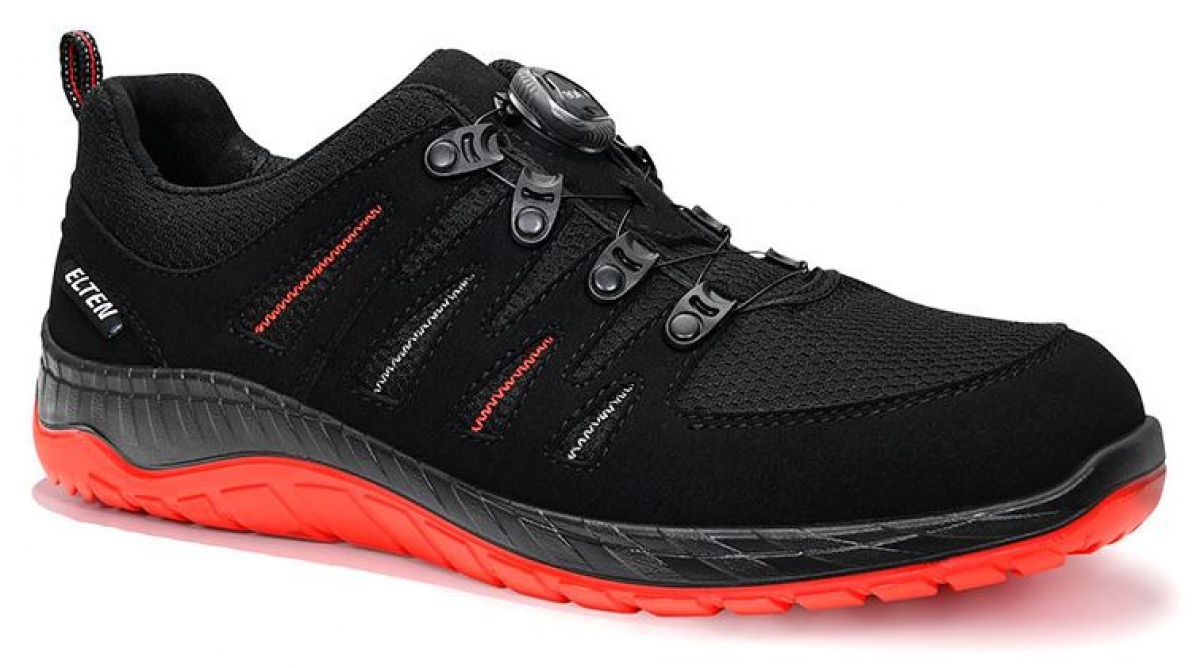 ELTEN-Footwear, S3-Sicherheitsschuhe MADDOX BOA black-red Low ESD S3, schwarz/rot