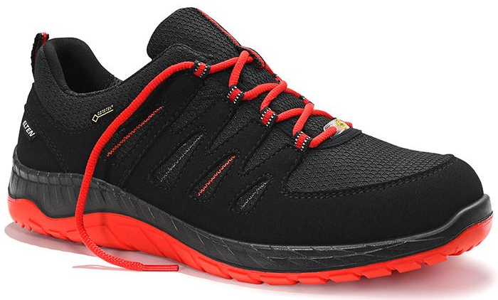 ELTEN-Footwear, S3-Arbeits-Berufs-Sicherheits-Schuhe, Halbschuhe, MADDOX GTX W Low, ESD, CI schwarz-rot