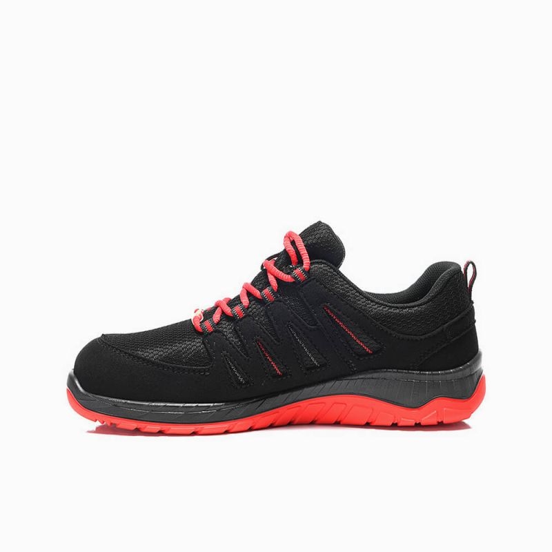 ELTEN-Footwear, S3-Arbeits-Berufs-Sicherheits-Schuhe, Halbschuhe, MADDOX GTX W Low, ESD, CI schwarz-rot
