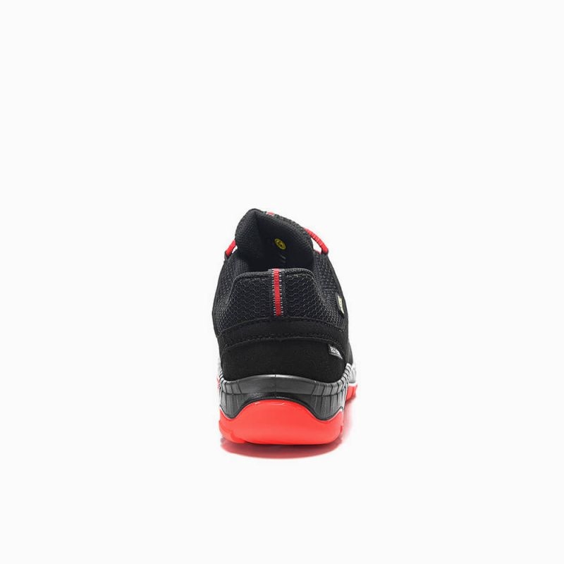 ELTEN-Footwear, S3-Arbeits-Berufs-Sicherheits-Schuhe, Halbschuhe, MADDOX GTX W Low, ESD, CI schwarz-rot