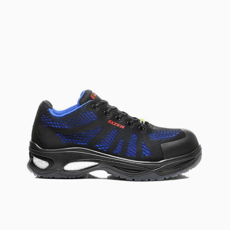 ELTEN-Footwear, S1-Arbeits-Berufs-Sicherheits-Schuhe, Halbschuhe, LOGAN BLUE LOW ESD, schwarz/blau