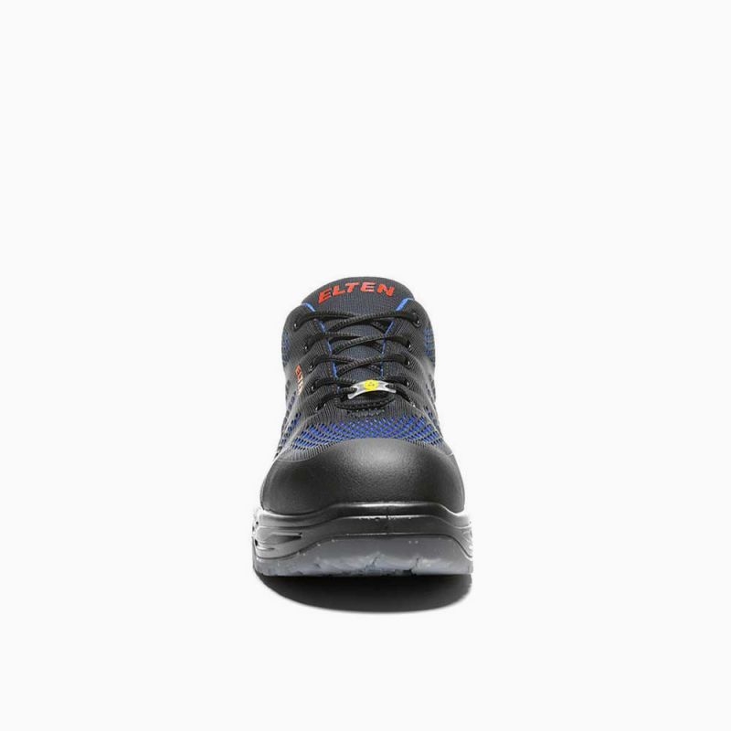 ELTEN-Footwear, S1-Arbeits-Berufs-Sicherheits-Schuhe, Halbschuhe, LOGAN BLUE LOW ESD, schwarz/blau