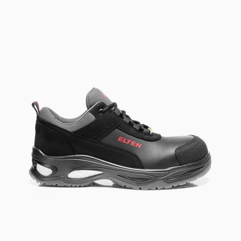 ELTEN-Footwear, S3-Arbeits-Berufs-Sicherheits-Schuhe, MILES LOW ESD, schwarz/grau