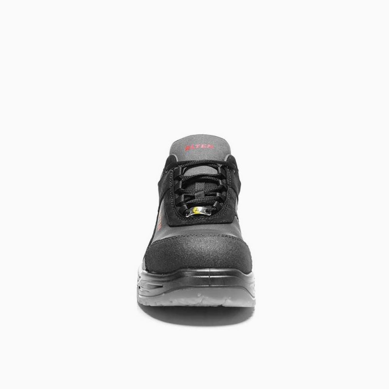 ELTEN-Footwear, S3-Arbeits-Berufs-Sicherheits-Schuhe, MILES LOW ESD, schwarz/grau