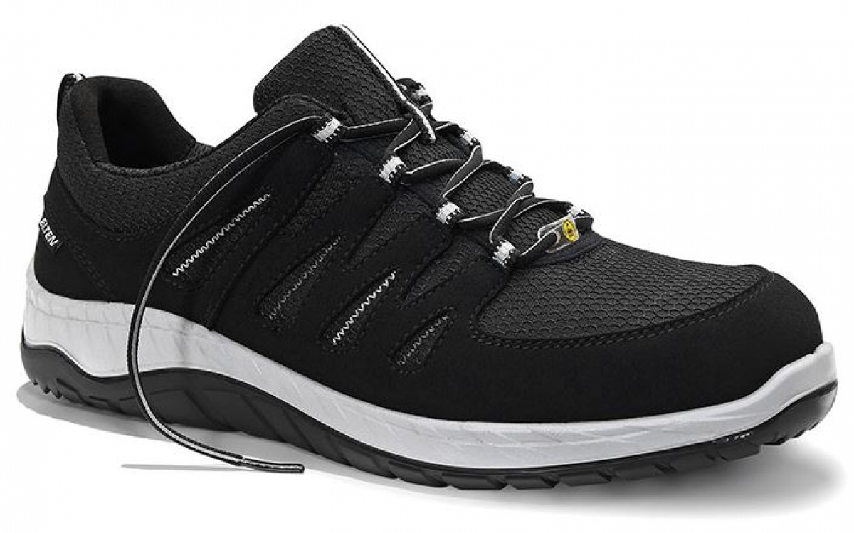 ELTEN-Footwear, S3-Arbeits-Berufs-Sicherheits-Schuhe, Halbschuhe, MADDOX Low, ESD, schwarz-grau