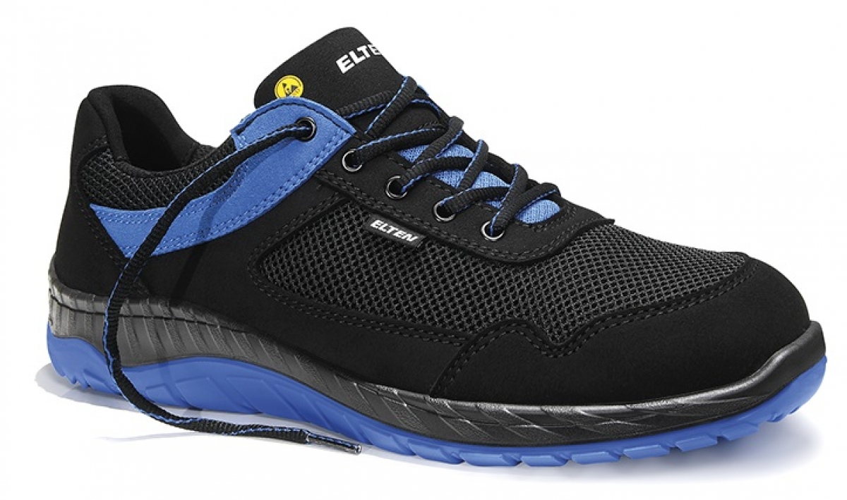 ELTEN-Footwear, S1-Arbeits-Berufs-Sicherheits-Schuhe, Halbschuhe, LONNY blue Low, ESD, schwarz/blau