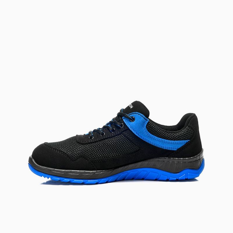 ELTEN-Footwear, S1-Arbeits-Berufs-Sicherheits-Schuhe, Halbschuhe, LONNY blue Low, ESD, schwarz/blau