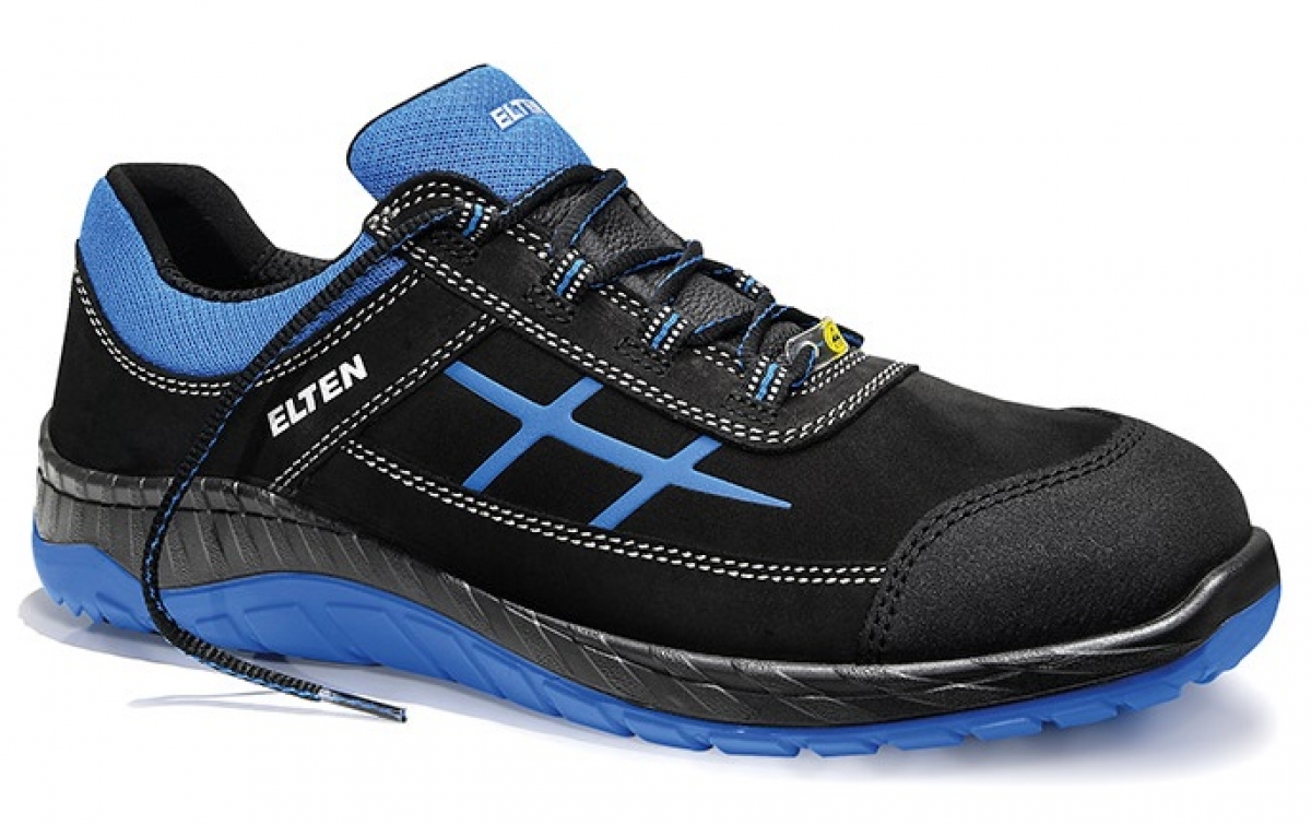 ELTEN-Footwear, S3-Arbeits-Berufs-Sicherheits-Schuhe, Halbschuhe, MALVIN blue Low, ESD, schwarz/blau