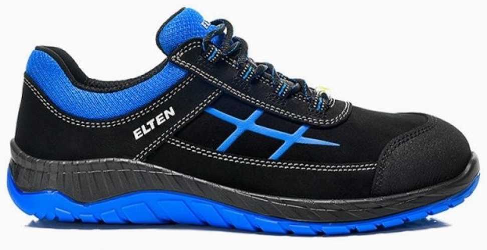 ELTEN-Footwear, S3-Arbeits-Berufs-Sicherheits-Schuhe, Halbschuhe, MALVIN blue Low, ESD, schwarz/blau