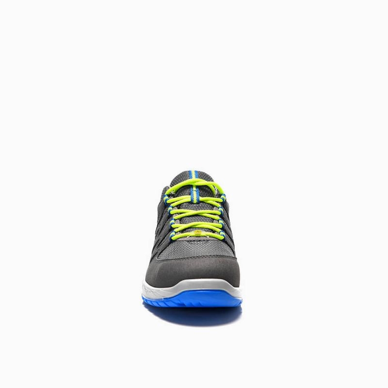 ELTEN-Footwear, S1P-Arbeits-Berufs-Sicherheits-Schuhe, Halbschuhe, Maddox Grey-Blue Low, Esd, grau/grün/blau