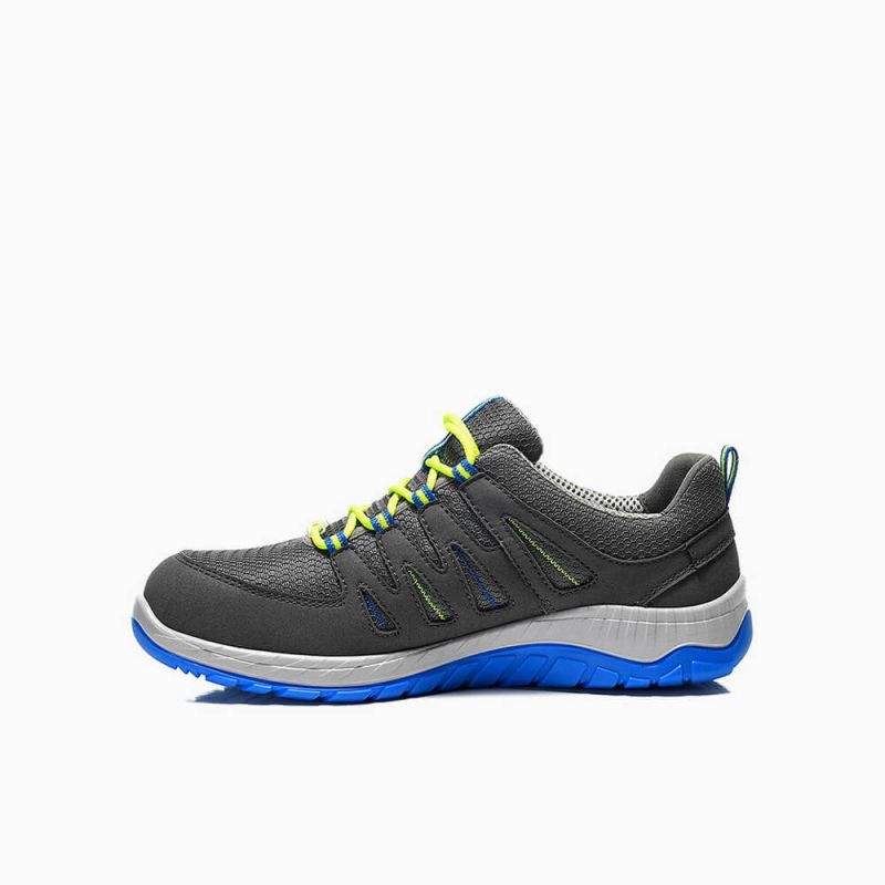 ELTEN-Footwear, S1P-Arbeits-Berufs-Sicherheits-Schuhe, Halbschuhe, Maddox Grey-Blue Low, Esd, grau/grün/blau