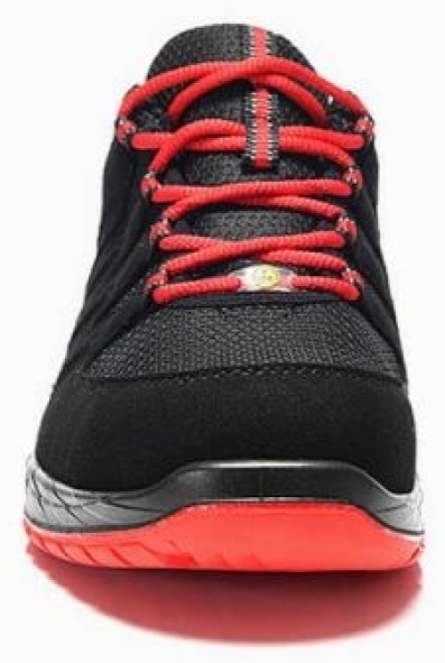 ELTEN-Footwear, S3-Arbeits-Berufs-Sicherheits-Schuhe, Halbschuhe, MADDOX BLACK-RED-LOW, ESD, schwarz/rot