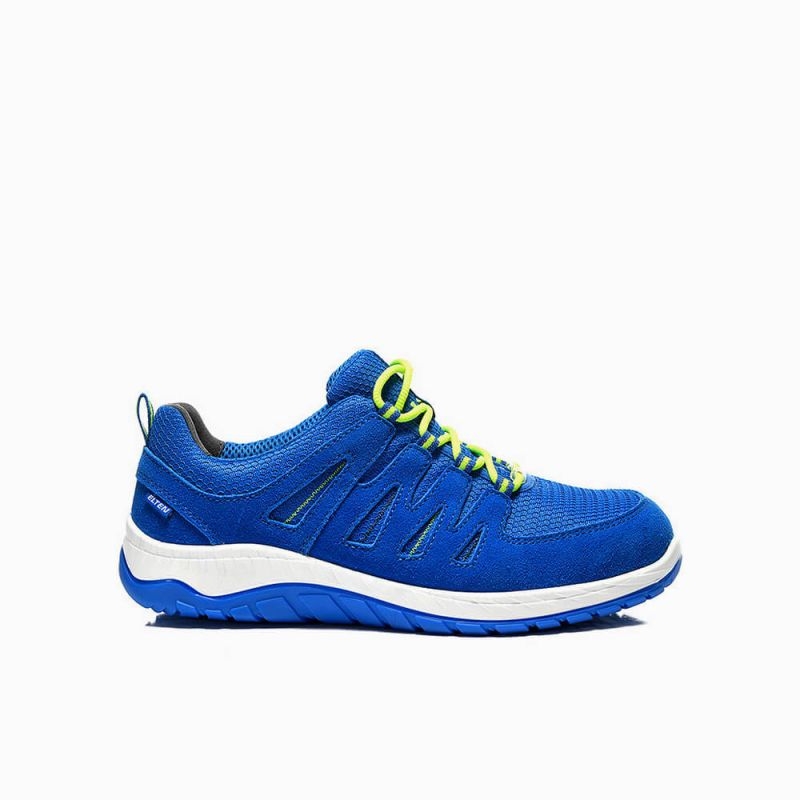 ELTEN-Footwear, S1P-Arbeits-Berufs-Sicherheits-Schuhe, Halbschuhe, Maddox Blue Low, Esd, blau/grün
