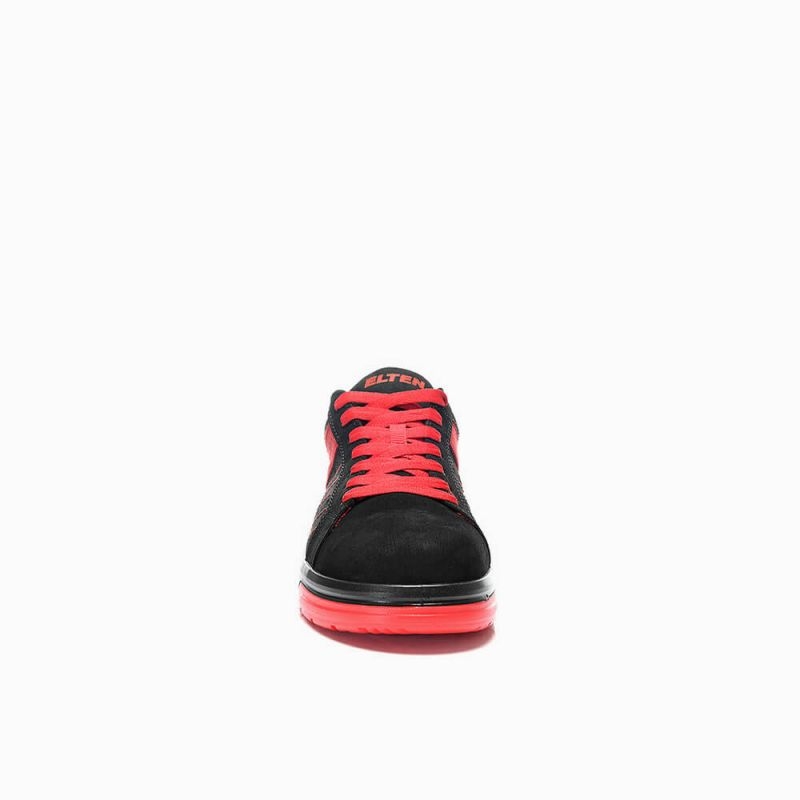 ELTEN-Footwear, S1-Arbeits-Berufs-Sicherheits-Schuhe, Halbschuhe, BREEZER XX10 LOW, ESD, schwarz/rot
