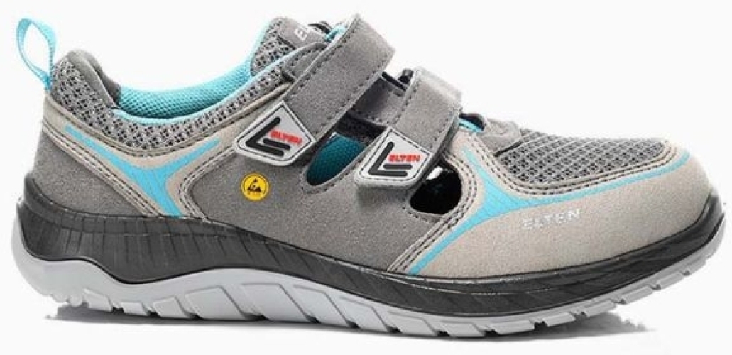ELTEN-S1P-Damen-Sicherheitssandale, MELLI, grey Easy, ESD, grau