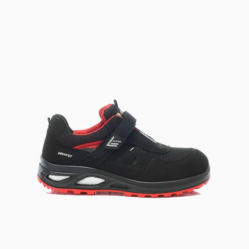 ELTEN-S1P-Damen-Sicherheitssandale, HANNAH XXTL black-red Easy, ESD, Form A, schwarz/rot