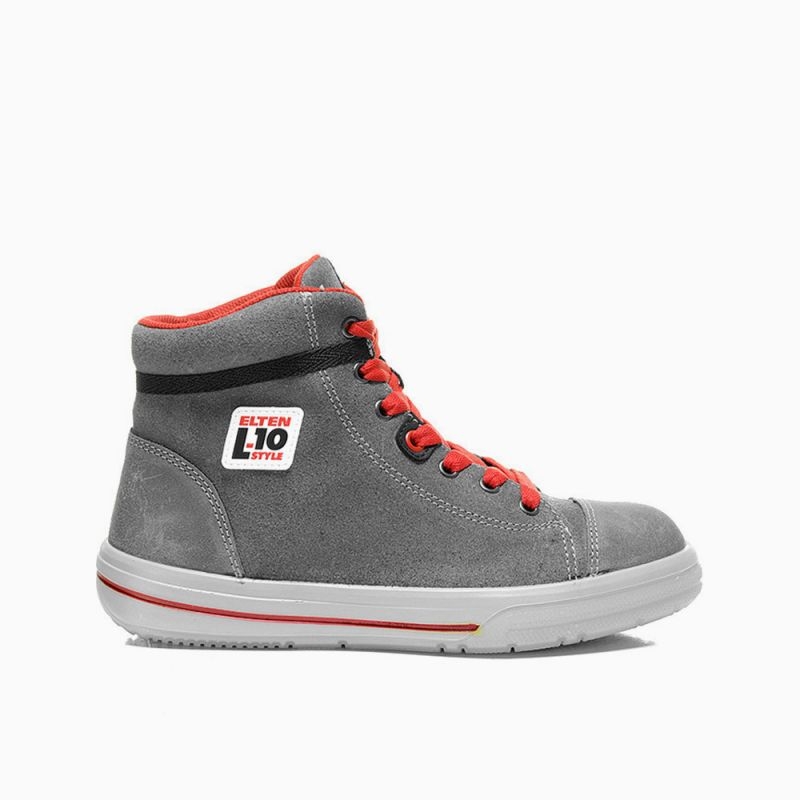 ELTEN-Footwear, S3-Damen-Arbeits-Berufs-Sicherheits-Schuhe, Hochschuhe, VINTAGE LADY MID ESD, grau