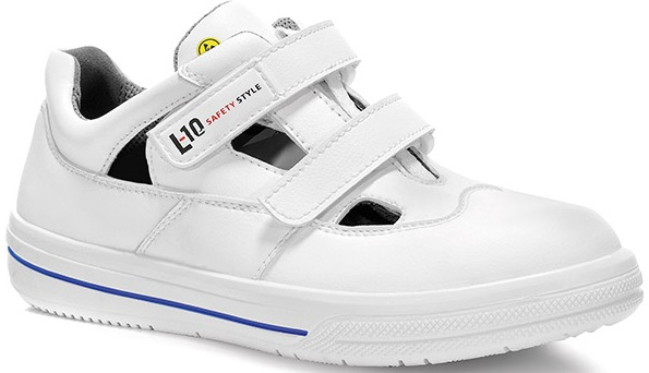 ELTEN-Footwear, S1-Damen-Arbeits-Berufs-Sicherheits-Sandalen, mit Klettverschluss, PURE LADY EASY ESD, weiß