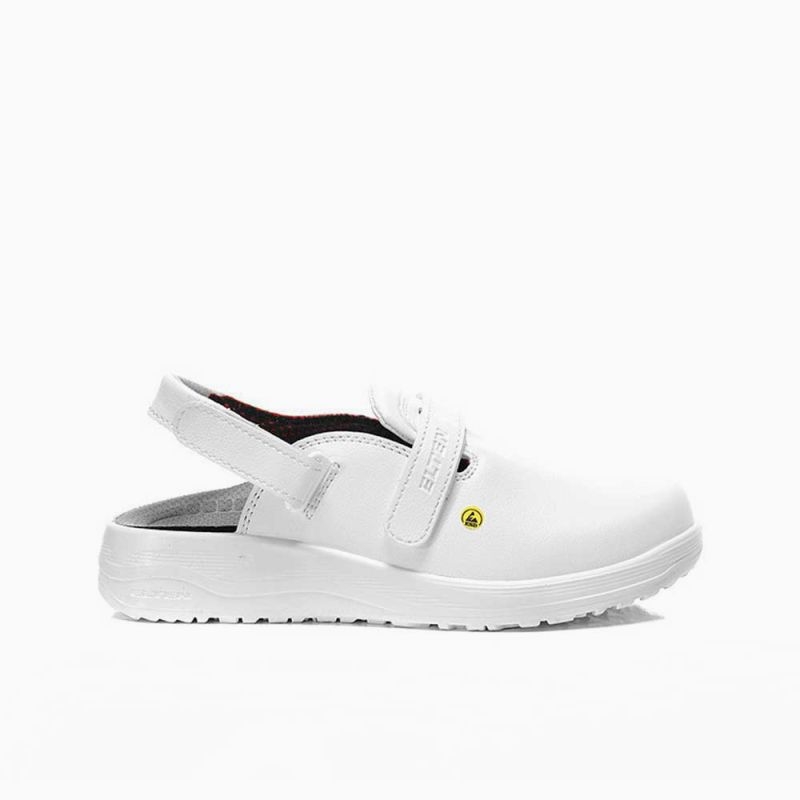 ELTEN-Footwear, SB-Arbeits-Berufs-Sicherheits-Clogs, MIA WHITE, ESD, weiß