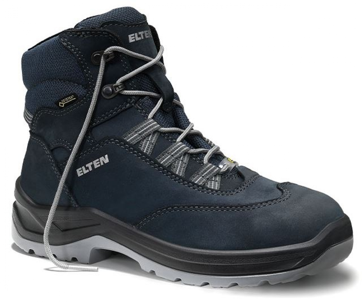 ELTEN-Footwear, S3-Damen-Arbeits-Berufs-Sicherheits-Schuhe, Schnrstiefel, LOTTE GTX Mid, ESD, CI blau