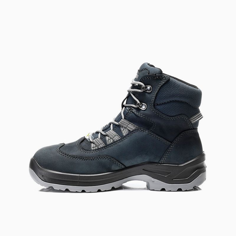ELTEN-Footwear, S3-Damen-Arbeits-Berufs-Sicherheits-Schuhe, Schnürstiefel, LOTTE GTX Mid, ESD, CI blau