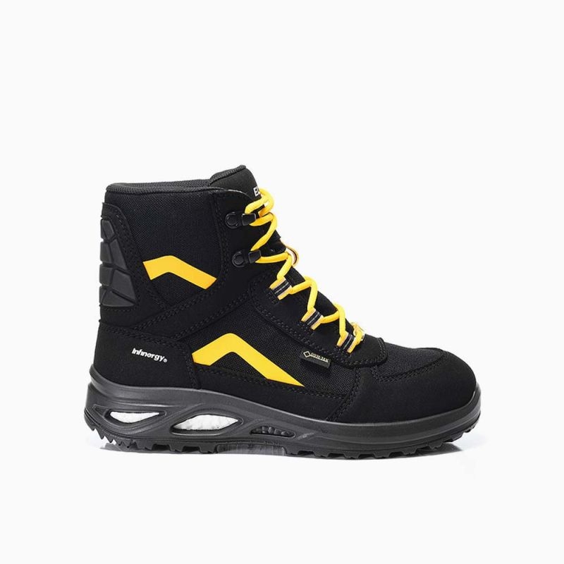 ELTEN-S2-Damen-Sicherheitshochschuhe, TINI XXTL GTX Mid CI, ESD, schwarz/gelb