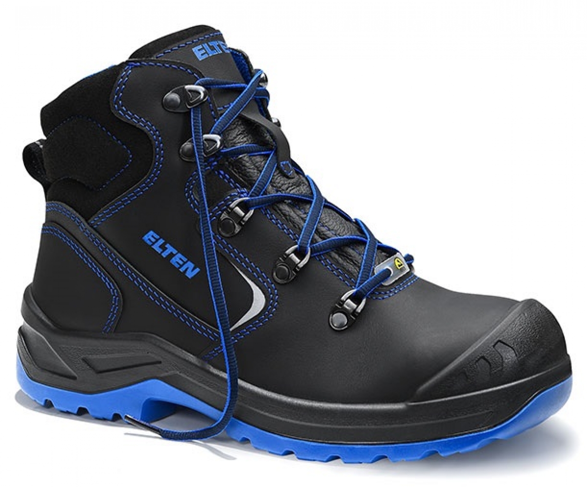 ELTEN-Footwear, S3-TREKKING LADY-Arbeits-Berufs-Sicherheits-Schuhe, Hochschuhe, LENA Mid, ESD, schwarz-blau
