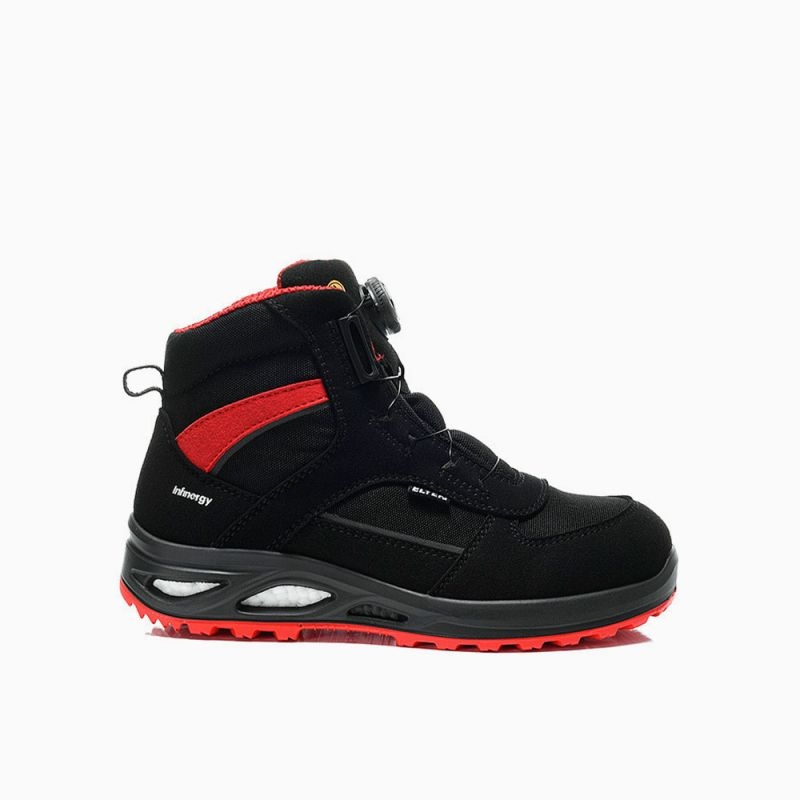 ELTEN-S3-Damen-Sicherheitshochschuhe, HANNAH XXTL BOA black-red Mid, ESD, schwarz-rot