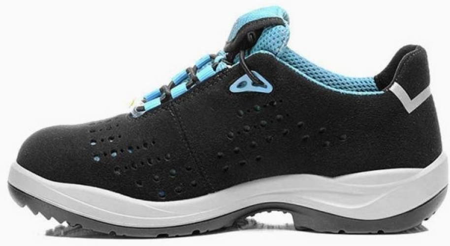 ELTEN-Footwear, S1P-Damen-Arbeits-Berufs-Sicherheits-Schuhe, Halbschuhe, IMPULSE LADY AQUA LOW ESD, schwarz