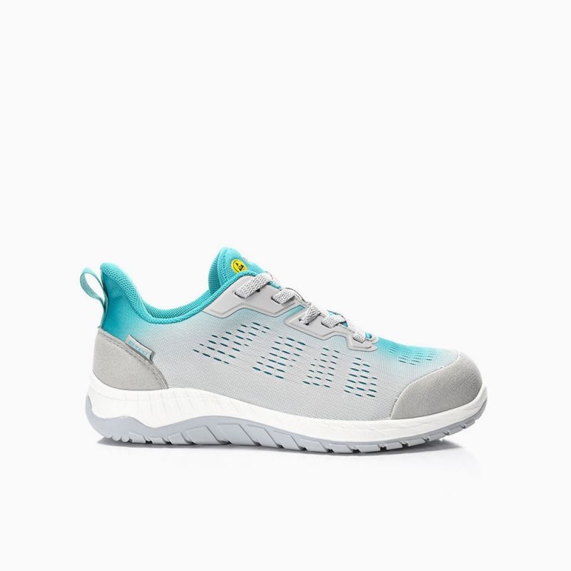 ELTEN-S1-Sicherheitshalbschuh, LUANA grey-turquoise Low ESD S1