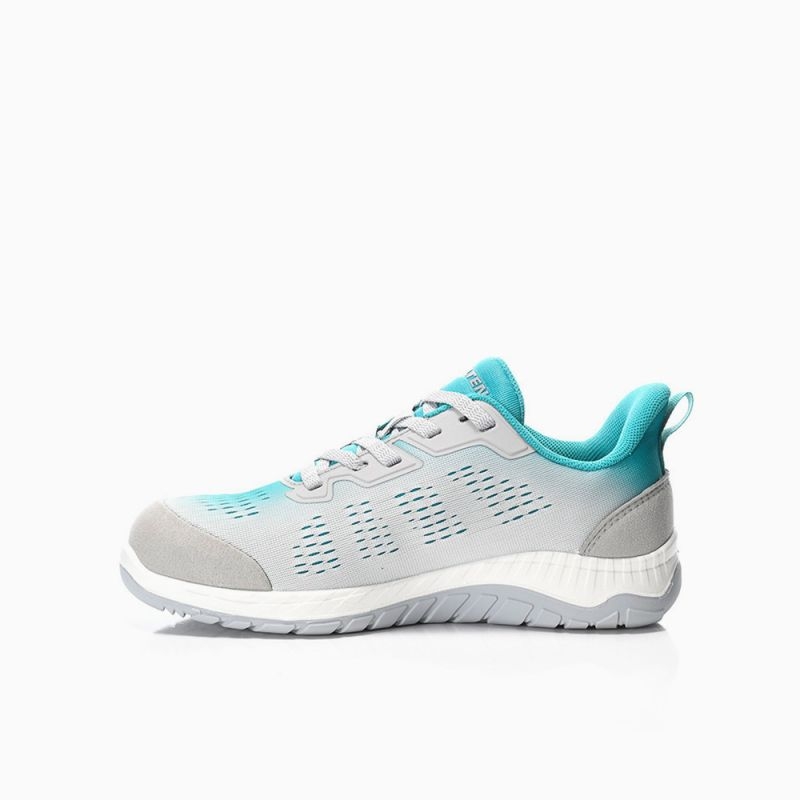 ELTEN-S1-Sicherheitshalbschuh, LUANA grey-turquoise Low ESD S1
