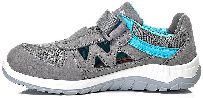 ELTEN-Footwear, S1P-Damen-Arbeits-Berufs-Sicherheits-Sandalen, MADDIE Easy, ESD, grau