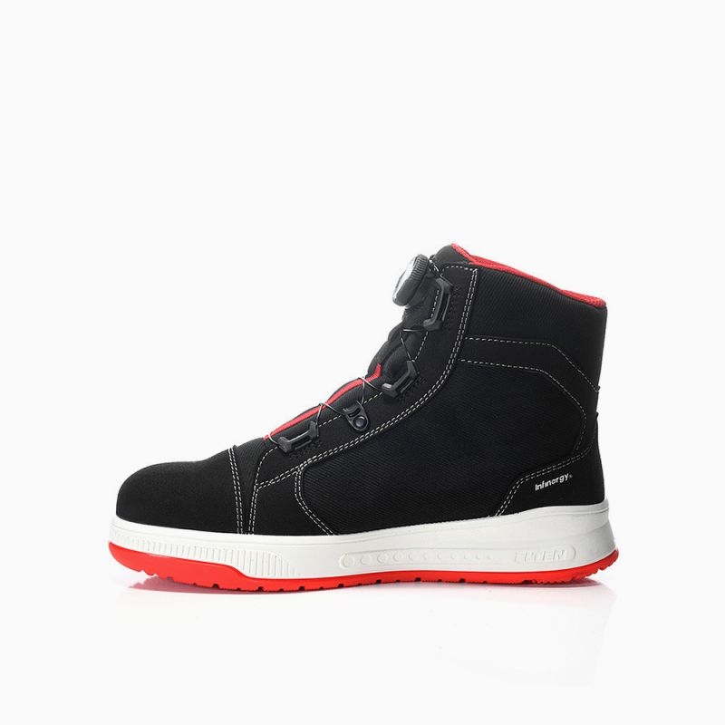 ELTEN Sicherheitsstiefel, ISAAK XXST BOA® black-red Mid ESD S2