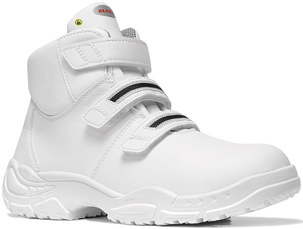 ELTEN-Footwear, S3-Arbeits-Berufs-Sicherheits-Schuhe, Hochschuhe, WHITE STRAP MID ESD, wei