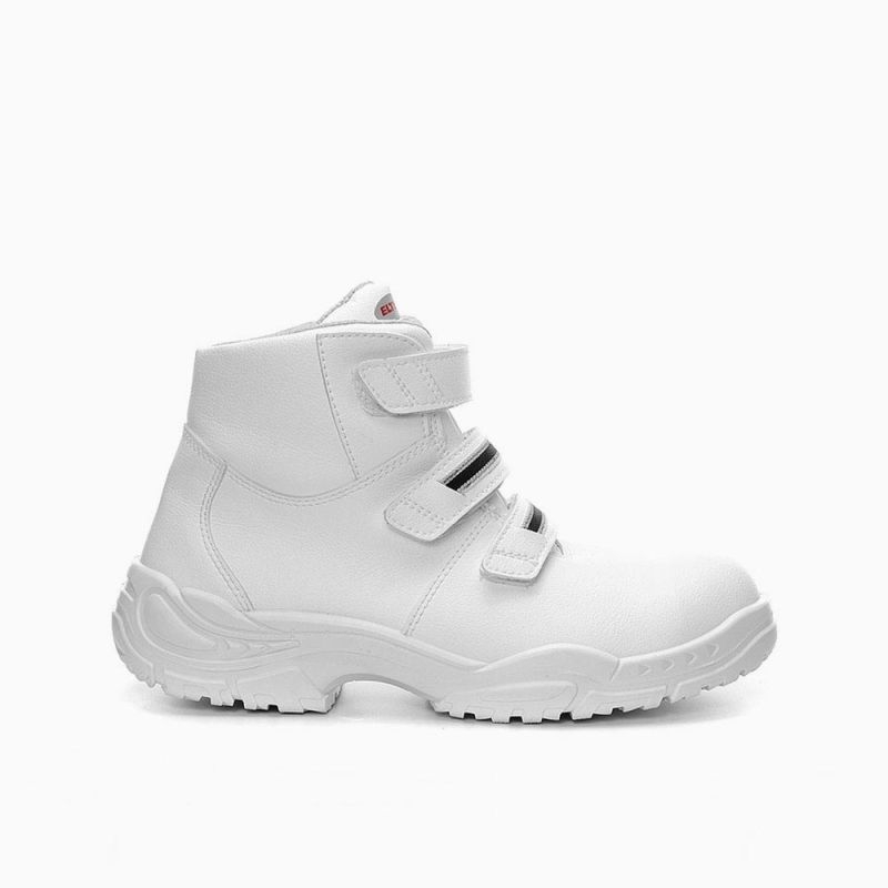 ELTEN-Footwear, S3-Arbeits-Berufs-Sicherheits-Schuhe, Hochschuhe, WHITE STRAP MID ESD, weiß