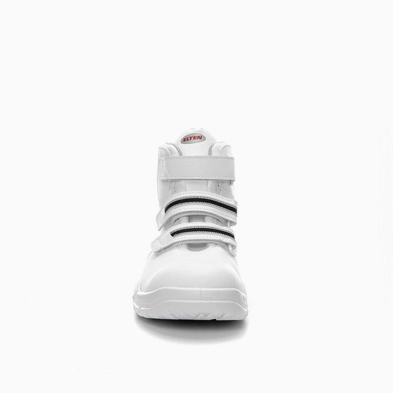 ELTEN-Footwear, S3-Arbeits-Berufs-Sicherheits-Schuhe, Hochschuhe, WHITE STRAP MID ESD, weiß
