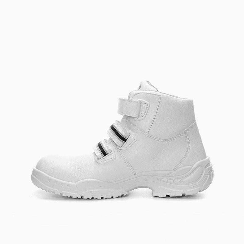 ELTEN-Footwear, S3-Arbeits-Berufs-Sicherheits-Schuhe, Hochschuhe, WHITE STRAP MID ESD, weiß