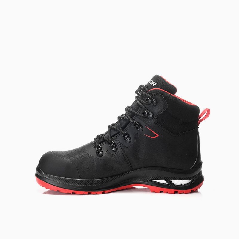 ELTEN Sicherheitsschnürstiefel, NOLAN XXG GTX® black-red Mid ESD S3S WR