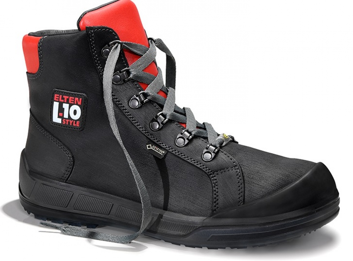 ELTEN-Footwear, S3-Arbeits-Berufs-Sicherheits-Schuhe, Hochschuhe, DELUXE GTX MID, ESD, CI, schwarz