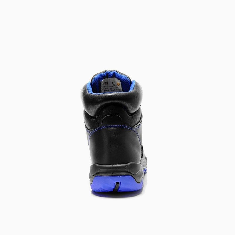 ELTEN-Footwear, S3-Arbeits-Berufs-Sicherheits-Schuhe, Schnürstiefel, REACTION blue Mid, ESD, schwarz/blau