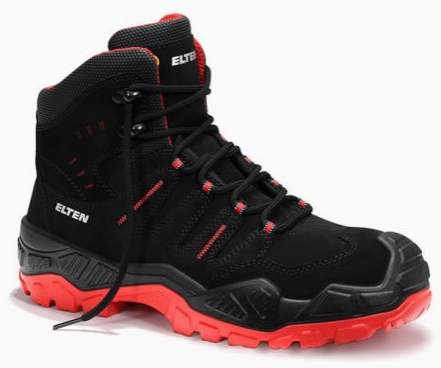 ELTEN-S3-Sicherheitsschnürstiefel, QUENTIN black-red Mid, ESD, schwarz-rot