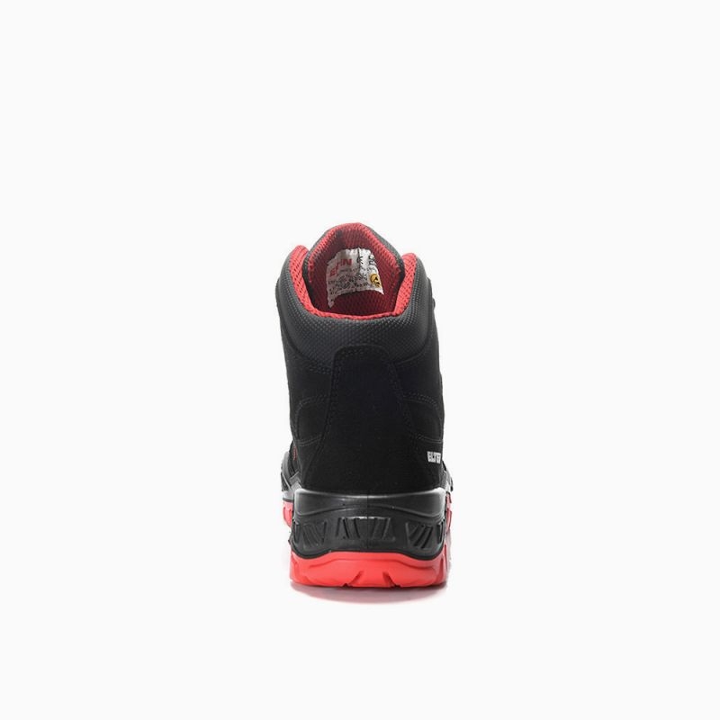ELTEN-S3-Sicherheitsschnürstiefel, QUENTIN black-red Mid, ESD, schwarz-rot
