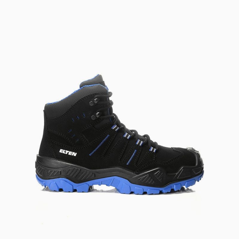 ELTEN-S3-Sicherheitsstiefel, QUENTIN black-blue Mid, ESD, schwarz-blau
