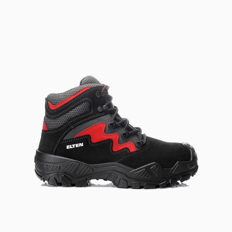 ELTEN-S3-Sicherheitsstiefel, MICK black-red Mid, ESD, schwarz-rot