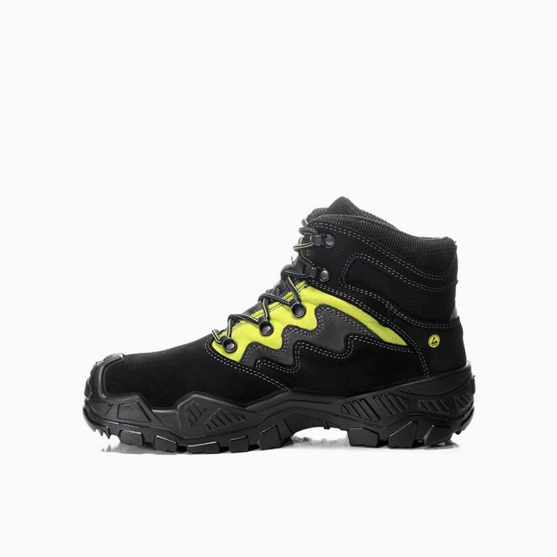 ELTEN-S3-Sicherheitsstiefel, MICK black-green Mid, ESD, schwarz-grün