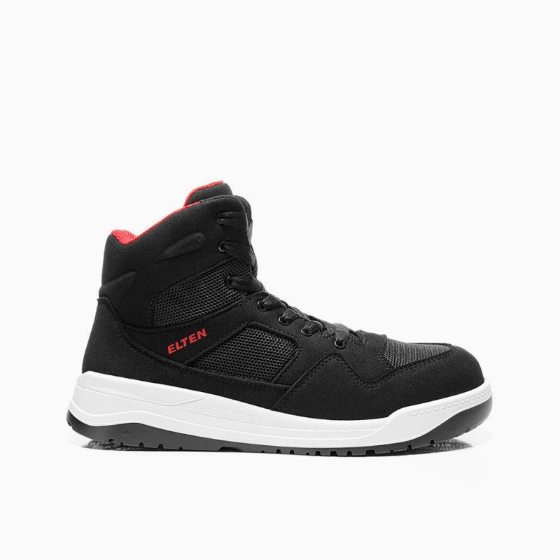 ELTEN-Footwear, S1P-Arbeits-Berufs-Sicherheits-Schuhe, Hochschuhe, LAKERS black Mid ESD, schwarz
