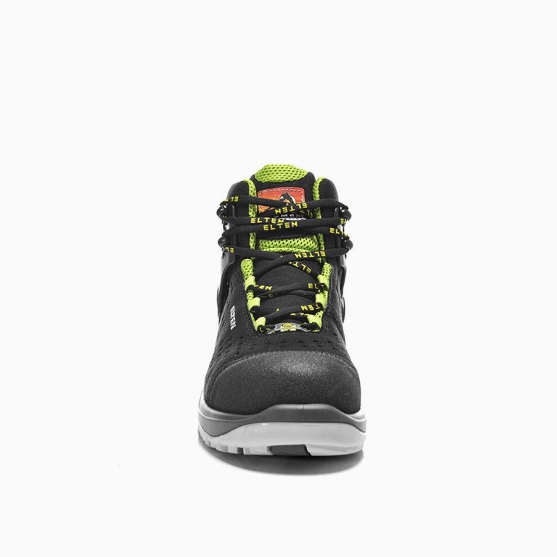 ELTEN-Footwear, S1-Arbeits-Berufs-Sicherheits-Schuhe, Schnürstiefel, TOMMASO green Mid, ESD, schwarz