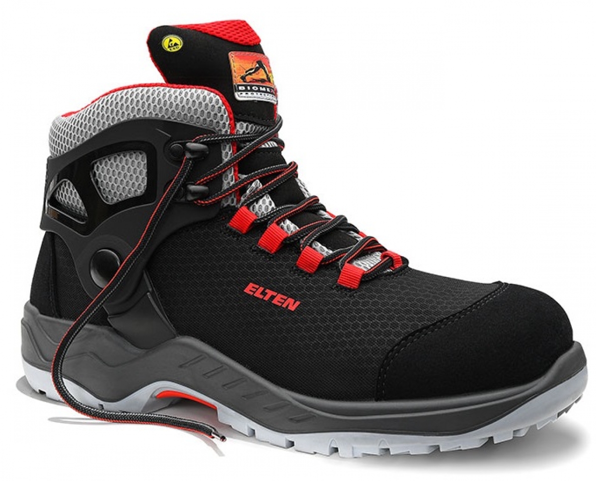 ELTEN-Footwear, S3-BIOMEX PROTECTION-Arbeits-Berufs-Sicherheits-Schuhe, Hochschuhe, ARTURO Mid, ESD, schwarz