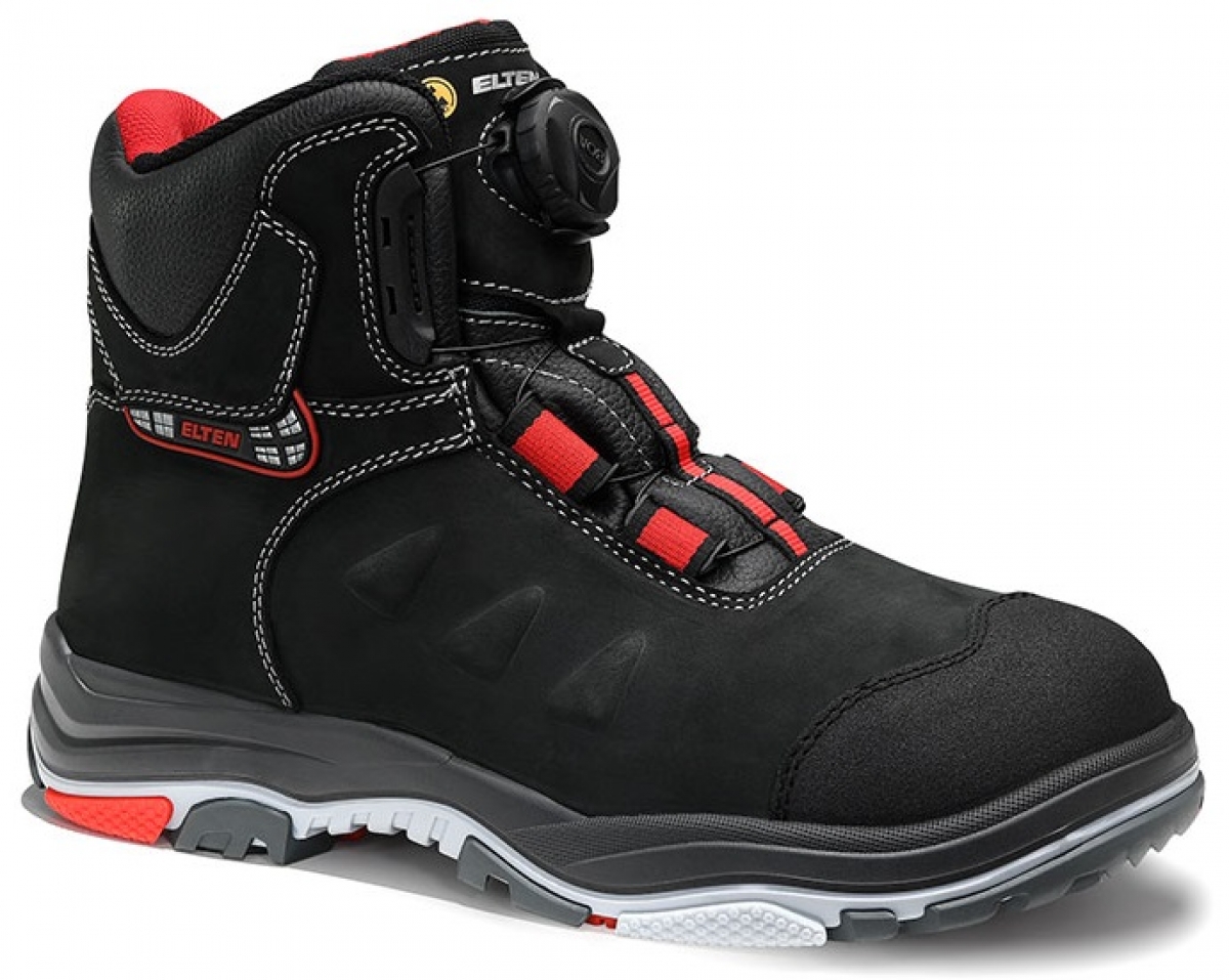 ELTEN-Footwear, S3-ERGO-ACTIVE-Arbeits-Berufs-Sicherheits-Schuhe, Hochschuhe, TILL Boa Mid, ESD, Futyp 1, schwarz