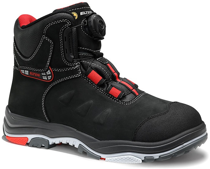 ELTEN-Footwear, S3-ERGO-ACTIVE-Arbeits-Berufs-Sicherheits-Schuhe, Hochschuhe, TILL Boa Mid, ESD, Fußtyp 1, schwarz